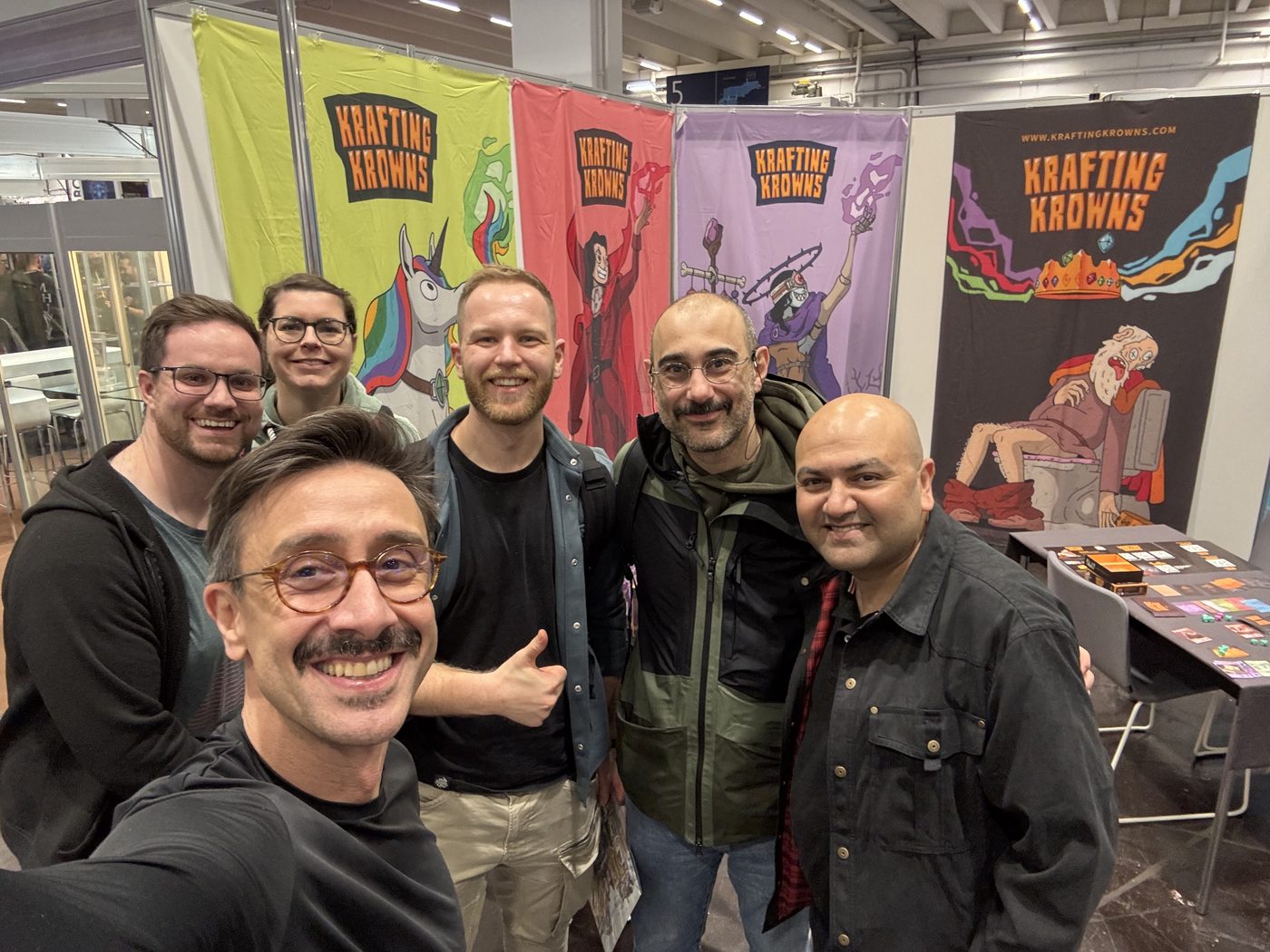Players at the Krafting Krowns table