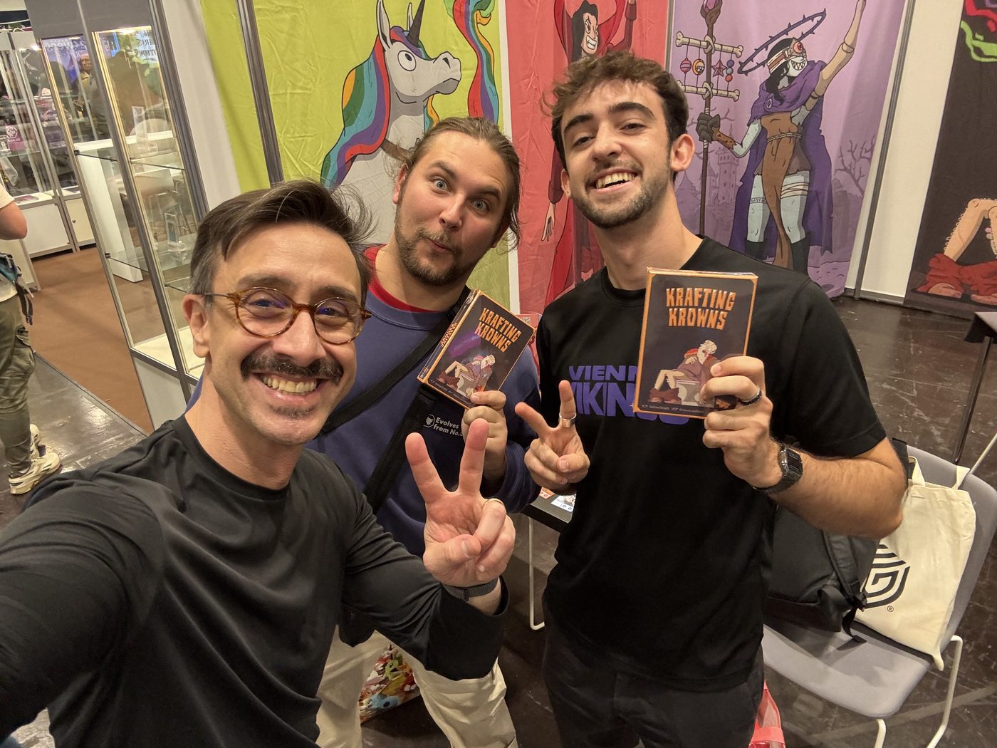 Players at the Krafting Krowns table
