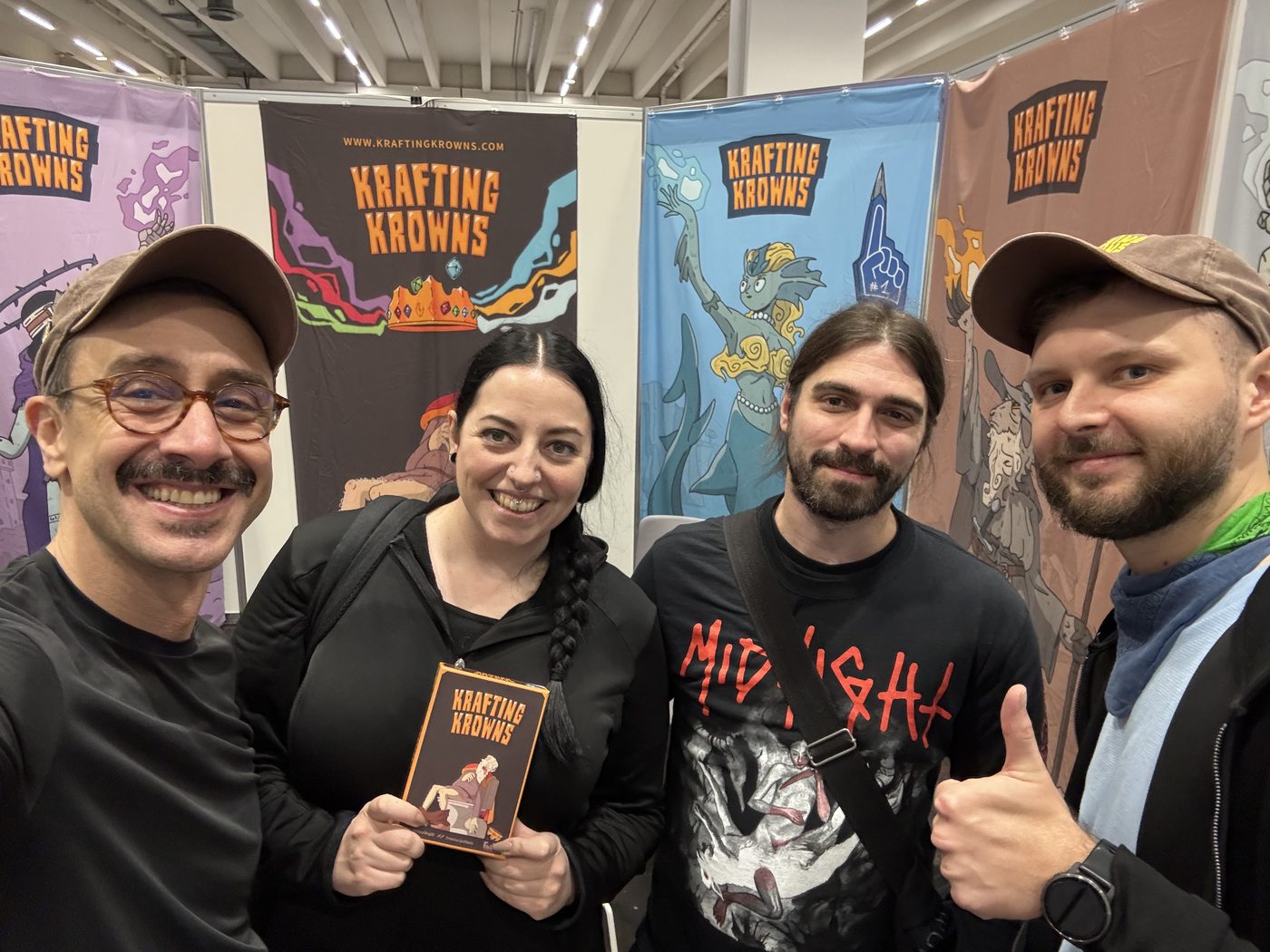 Players at the Krafting Krowns table