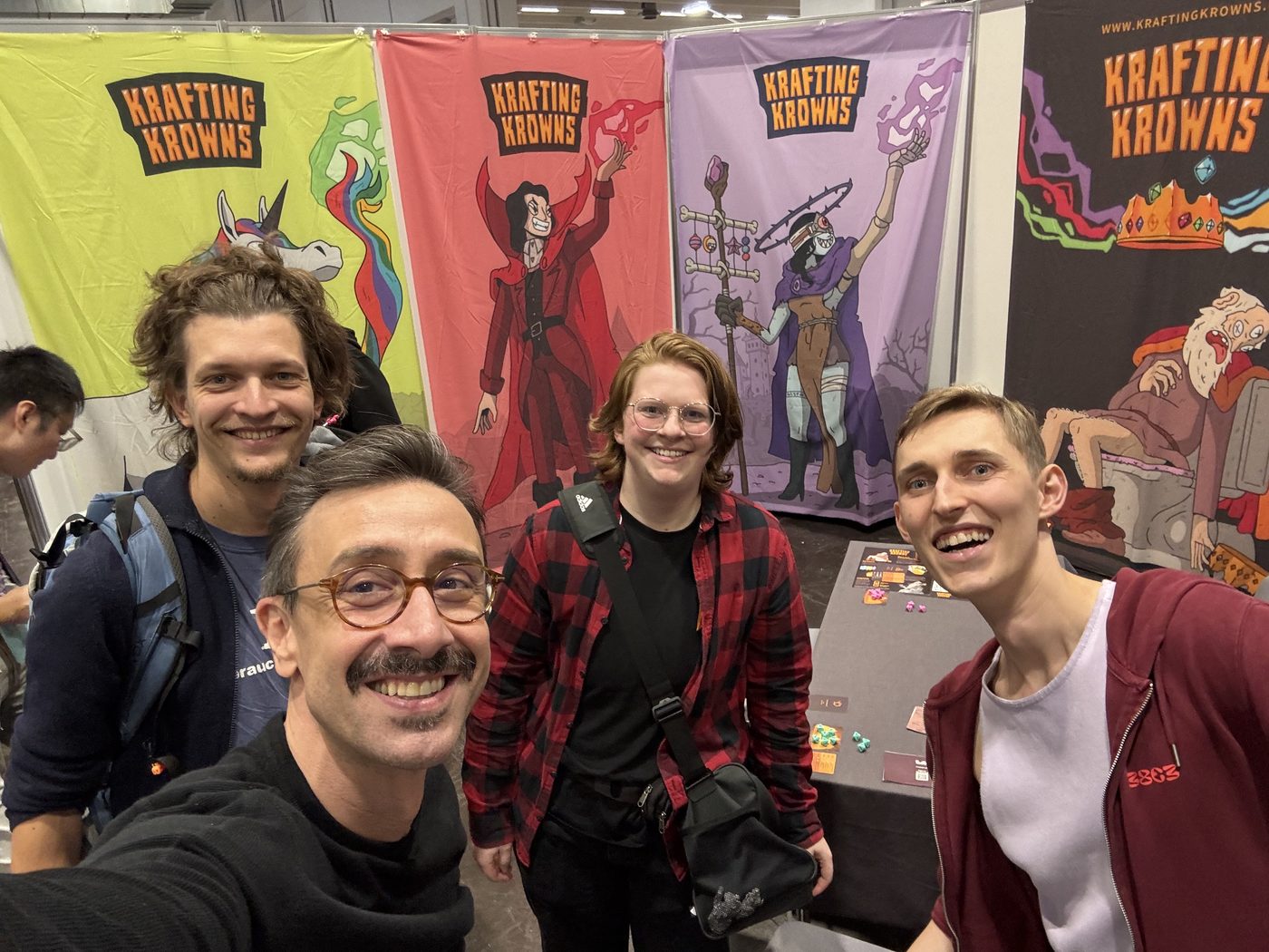 Players at the Krafting Krowns table